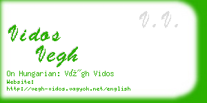 vidos vegh business card